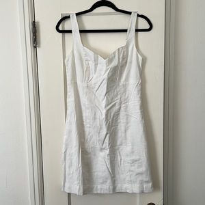 NWT Abercrombie Corset Seamed Linen-Blend Mini Dress